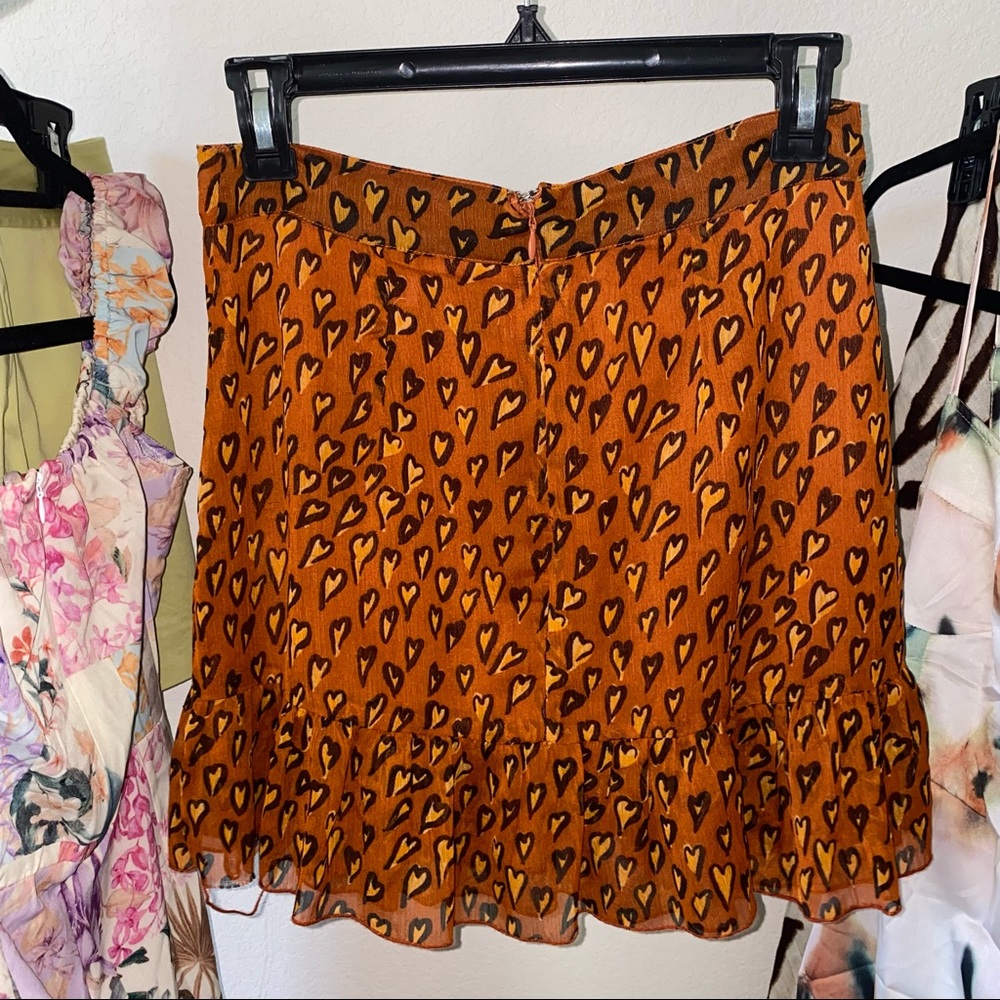 Urban Outfitters Tie Front Ruffle Rara Mini Skirt - Picture 4 of 6